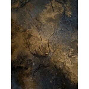 Original 16x20 Canvas Bold Modern Abstract Art Original Canvas black and gol